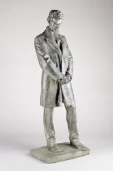 Abraham Lincoln (1809-65), 1911 (bronserad gips)